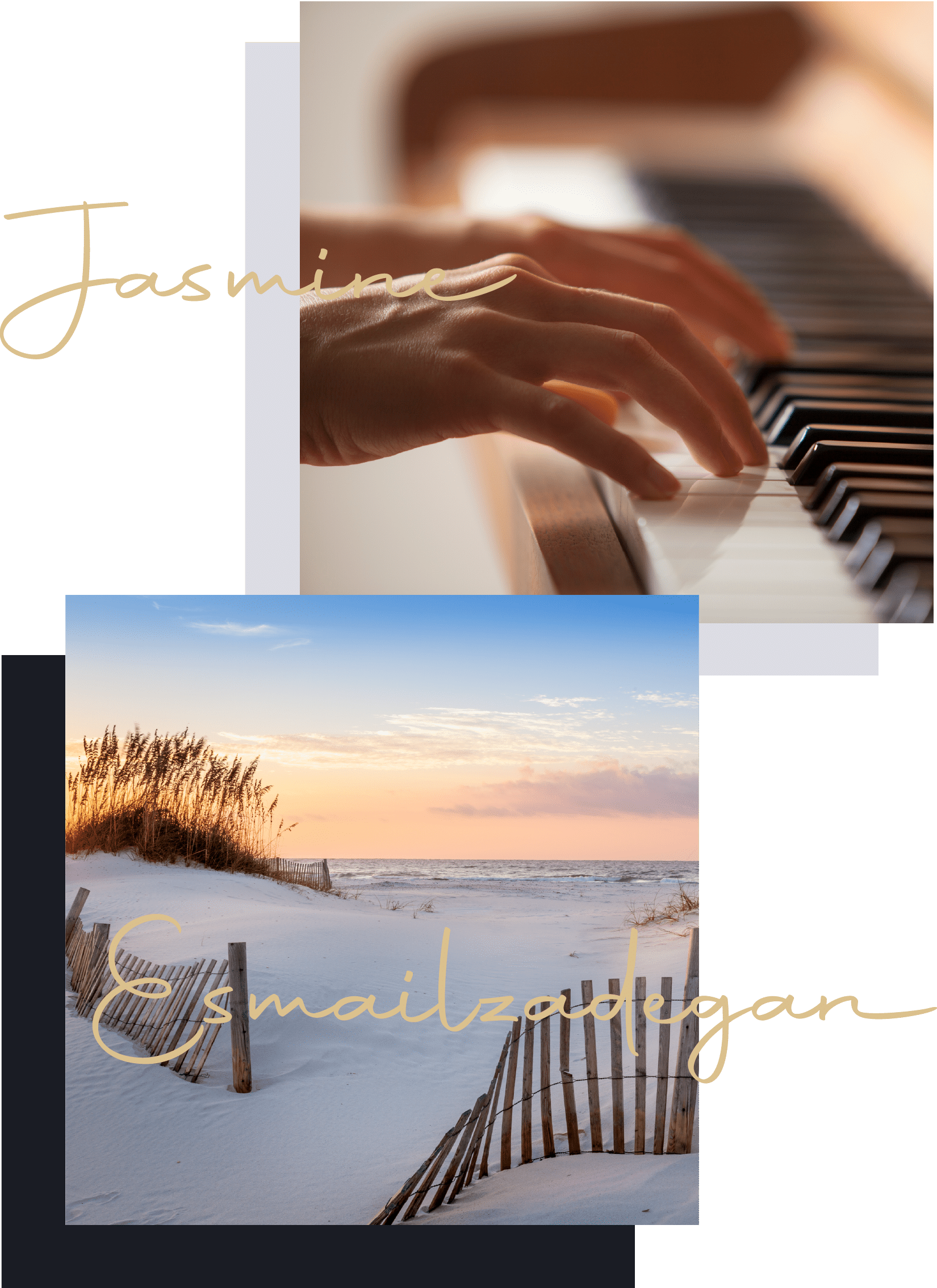 piano and snow scene in place of Jasmine Esmailzadegan, DMD