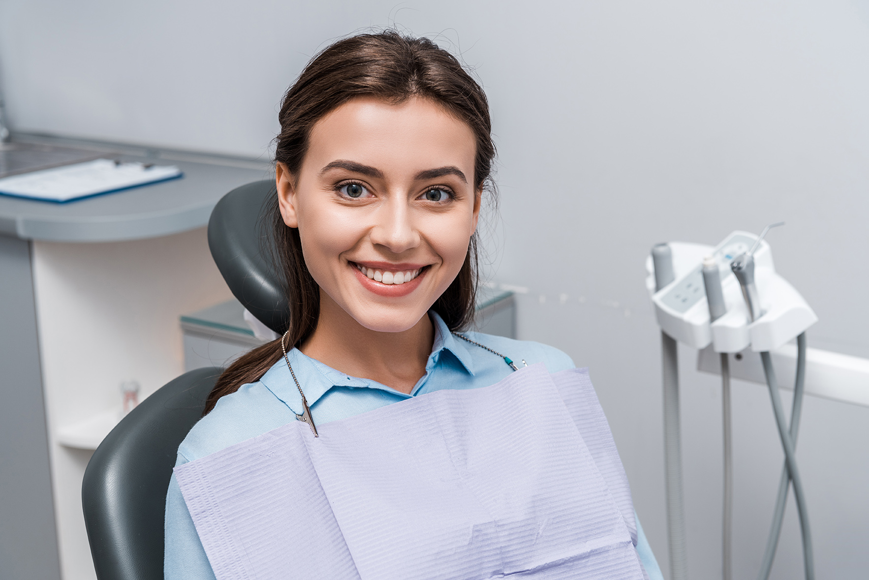 woman during dental bonding appointment at chesterfield dental studio 