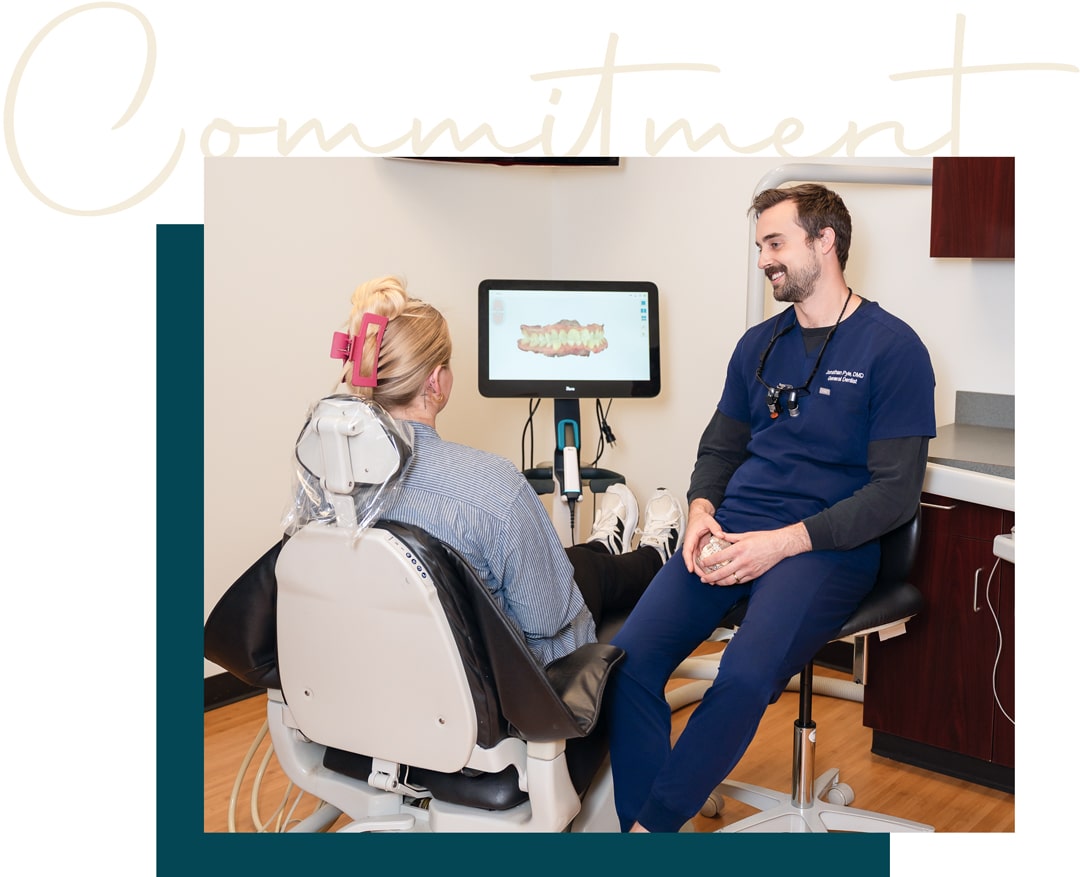 dental examination at Chesterfield Dental Studio showing commitment