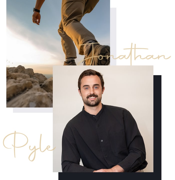 books and hiking boots for jonathan pyle DMD